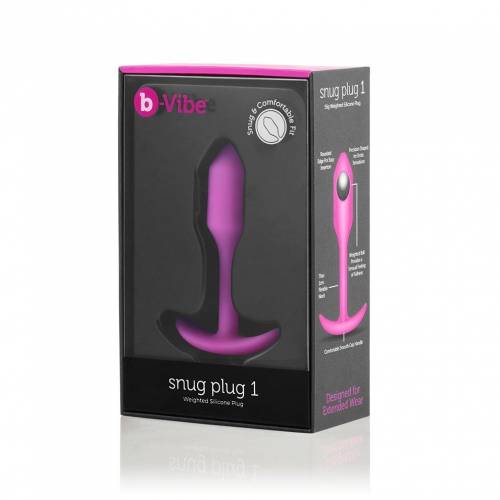 Анальная втулка b-Vibe Snug Plug 1, розовая