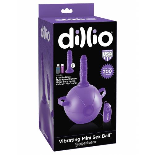 Вибромяч с фаллоимитатором PipeDream Dillio Sex Ball фиолетовый