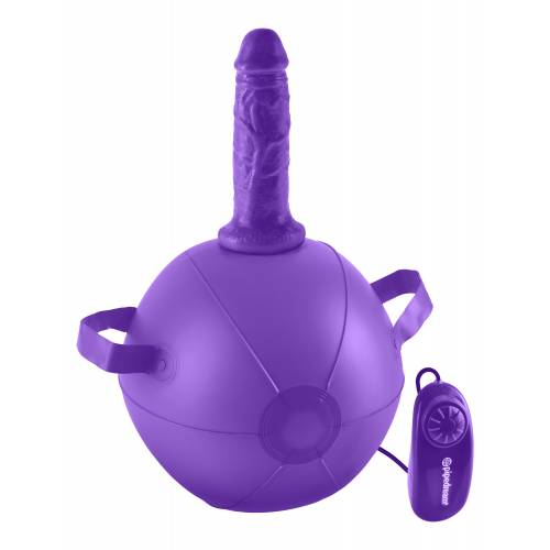 Вибромяч с фаллоимитатором PipeDream Dillio Sex Ball фиолетовый