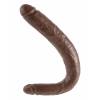 Фаллоимитатор реалистик двусторонний King Cock Tapered Double коричневый