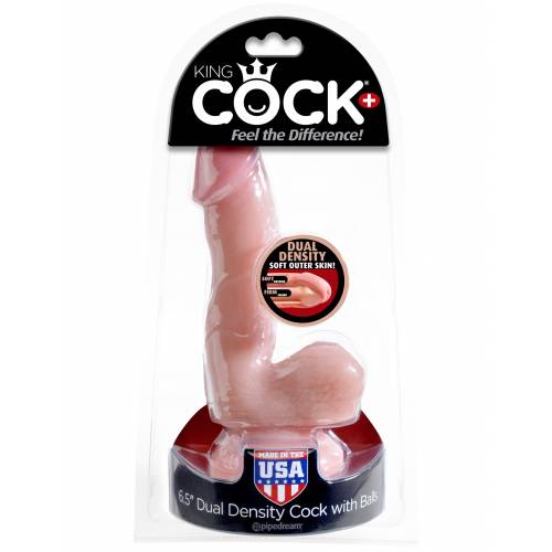 Фаллоимитатор реалистик King Cock+ Dual Density 6.5" телесный