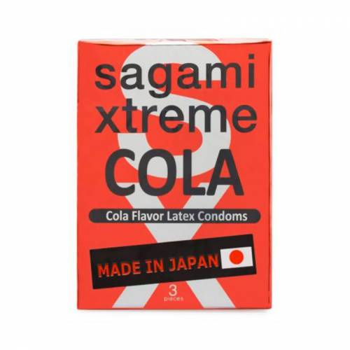 Презервативы SAGAMI Xtreme Cola 3шт. латексные со вкусом колы