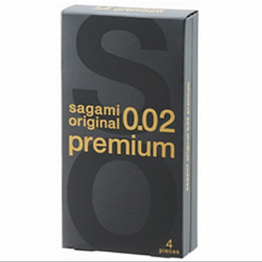 Полиуретановые презервативы 4 шт, SAGAMI Original 002 Premium