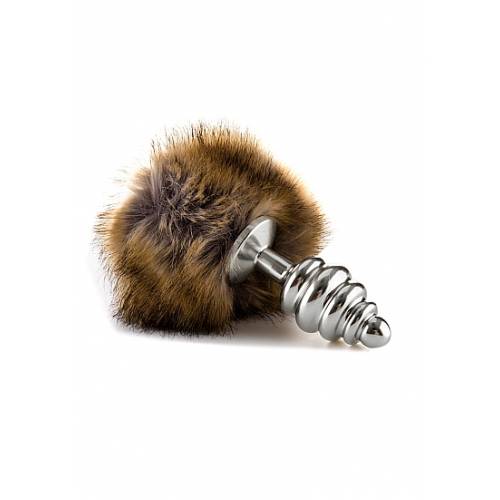 Анальная пробка Extra Feel Bunny Tail Buttplug Silver